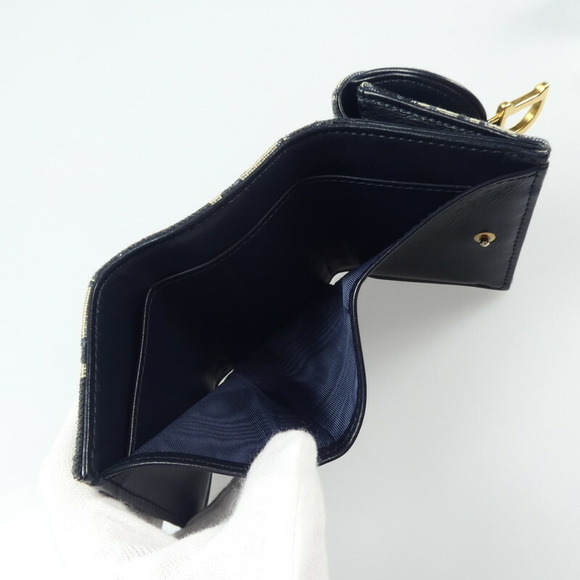 Christian Dior Oblique Jacquard Saddle Compact Wallet - Picture 9 of 11